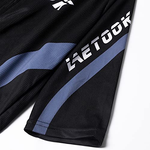 Letook Maillots Ciclismo Hombre Traje Bicicleta Maillots Ciclismo+Pantalones Cortos 3D Gel Acolchado Transpirable (Gris, M)