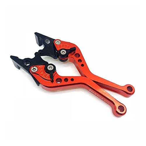 Levier de frein Moto Palanca De Freno De Disco Doble para Motocicleta CNC, Palanca De Modificación De Bicicleta Eléctrica para Yama-ha Xmax 400 (Color : Naranja)