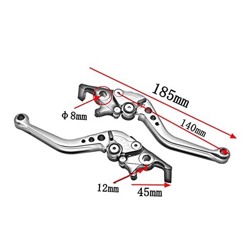 Levier de frein Moto Palanca De Freno De Disco Doble para Motocicleta CNC, Palanca De Modificación De Bicicleta Eléctrica para Yama-ha Xmax 400 (Color : Naranja)