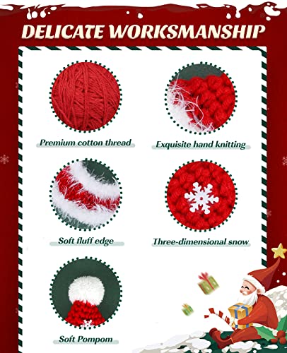 Lewondr Disfraz para Mascotas de Navidad, Ropa Navideña para Gatos Perros Sombrero y Capote de Papá Noel Tejido de Felpa Ajustable para Conejos Trajes Divertidos para Festival, Talla M, Rojo