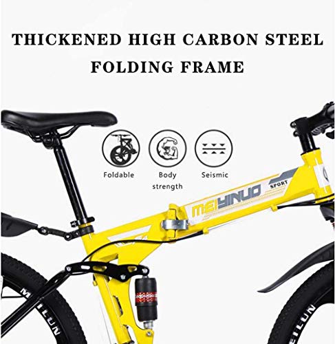 LHQ-HQ 26" Bicicletas de montaña 21Speed ​​de Edad, Estructura de suspensión de Aluminio Ligero Completo, Suspensión Tenedor, Freno de Disco Deportes al Aire Libre de Bicicletas de montaña