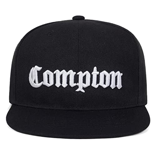 Lianaic Gorras De Hombre Gorra de béisbol Bordada Compton de Moda, Gorras Snapback de algodón Hip Hop para Hombres y Mujeres, Sombrero para el Sol al Aire Libre, Sombreros Casuales