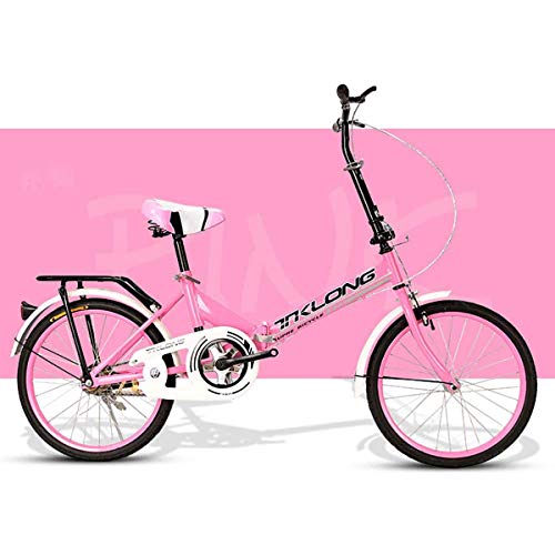 Ligera mini bicicleta plegable Pequeño Bicicleta plegable Amortiguador de bicicleta portátil con neumáticos antideslizantes para Adultos de bicicletas Estudiante - 16 pulgadas / 20 pulgadas,A,16in