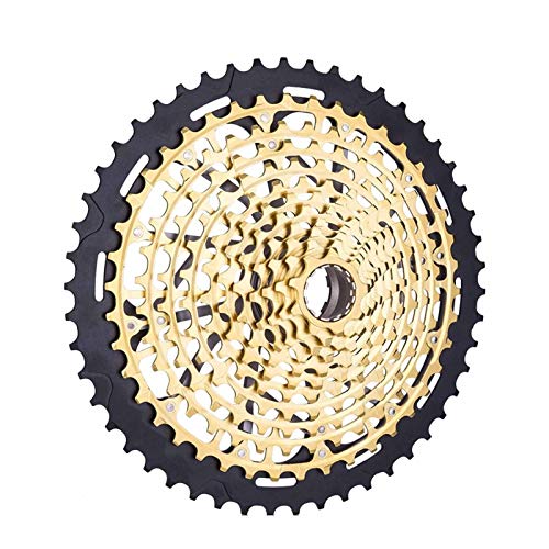 Lijincheng Ruedas Libres MTB Ultimate 12 Velocidad 9-50T Ul XD Cassette Ultralight Mountain Bike 12S XD HUB Full Steel Flywheel 12V Sprocket Durable 379g (Color : XD 9 50T ULT Gold)