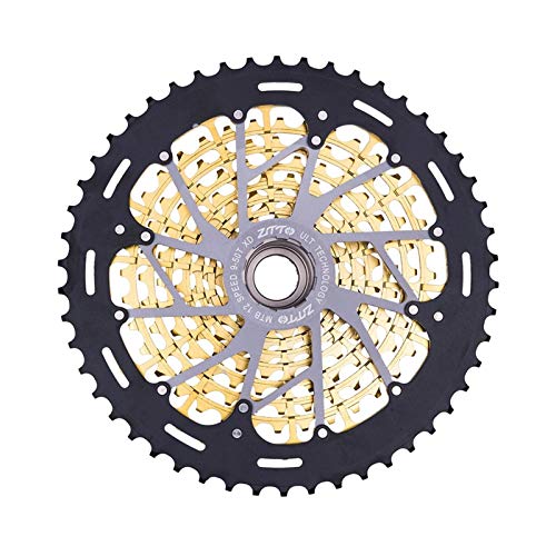 Lijincheng Ruedas Libres MTB Ultimate 12 Velocidad 9-50T Ul XD Cassette Ultralight Mountain Bike 12S XD HUB Full Steel Flywheel 12V Sprocket Durable 379g (Color : XD 9 50T ULT Gold)