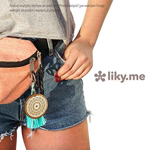 LIKY ® Bicicleta Bici - Llavero Original de Madera Grabado Regalo para los fanáticos del Ciclismo hobre Mujer cumpleaños pasatiempo Colgante Bolso Mochila