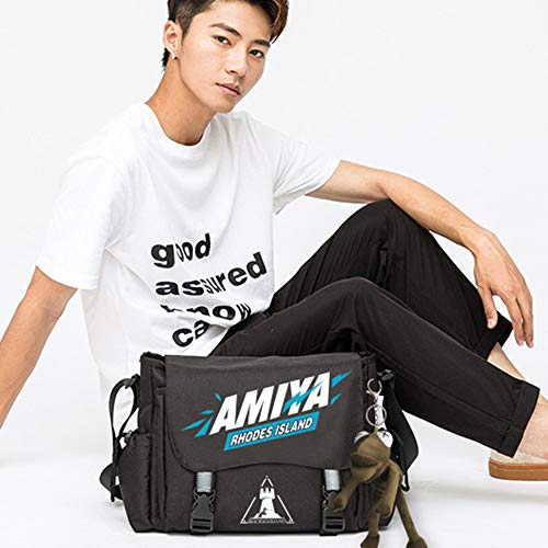 Lili Tomorrow's Ark Game Messenger Bag Casual Messenger Bag Canvas Shoulder Bag Estudiante School Bag Tablet Computer Bag,F-Pendant*1