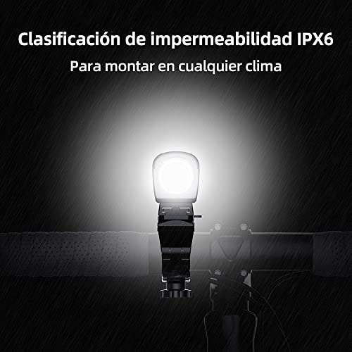 LIMEIES Luz Bicicleta, Conjunto de Luces para Bicicleta, 1300 lúmenes de Verdad, Ultraligera, Carcasa de Aluminio, 4500 mAh de batería, Impermeable IPX6, Luz bicicleta delantera y trasera