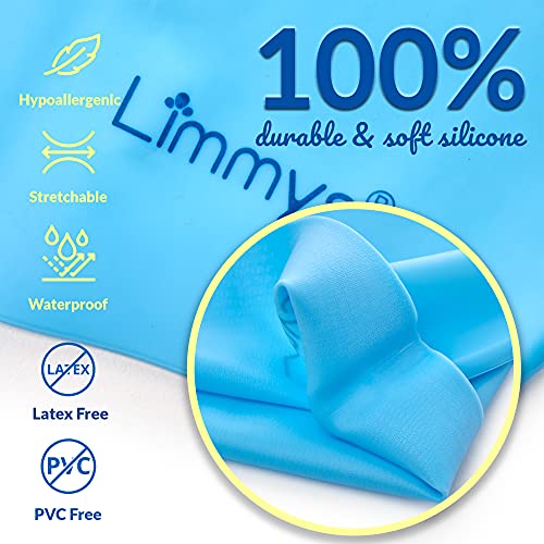 Limmys Gorro Piscina para Niños – Gorro Piscina Niño 100% Silicona – Gorro Piscina Niña – Gorros de Piscina Cómodos, Elásticos y de Calidad – Gorro de Natación Infantil Atractivos (Azul)