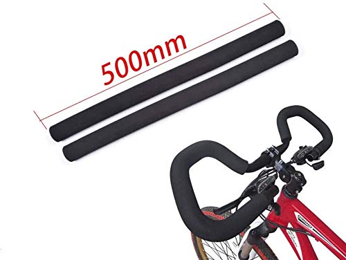 Linghuang - Manillar de bicicleta de aleación de aluminio, 31,8 mm, para bicicleta de montaña, multiposición, manillar de Trekking y bicicleta, mango de barra + esponja de espuma