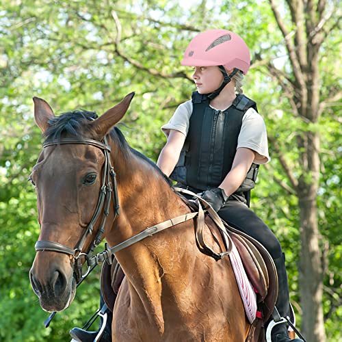 LIONCIANO Casco de Equitación, Casco de Montar Ajustable Unisex Adulto, Casco de Equitación Infantil, Protección para Todos Los Jóvenes Entusiastas de La Equitación(Rosado, U2=M50-55cm)