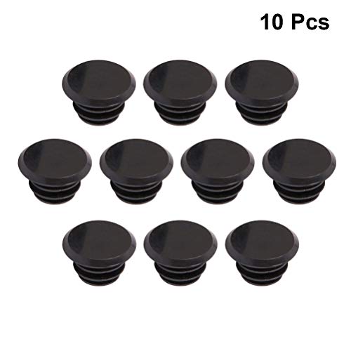 LIOOBO 10pcs Tapas de Extremo de Bicicleta de montaña MTB Carretera Bicicleta Manillar Tapones de plástico PVC Manillar Final Tapones (Negro)