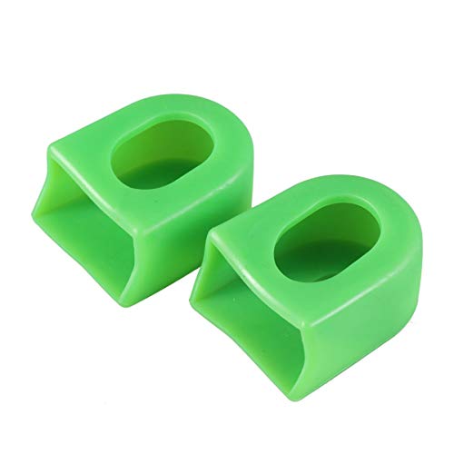 LIOOBO 8Pcs Bicis Universales Botas de Manivela Protectores Bicicleta Manivela Brazo Cubre Piezas de Repuesto a Prueba de Polvo para Bicicletas de Montaña Bicicletas de Carretera MTB (Verde)