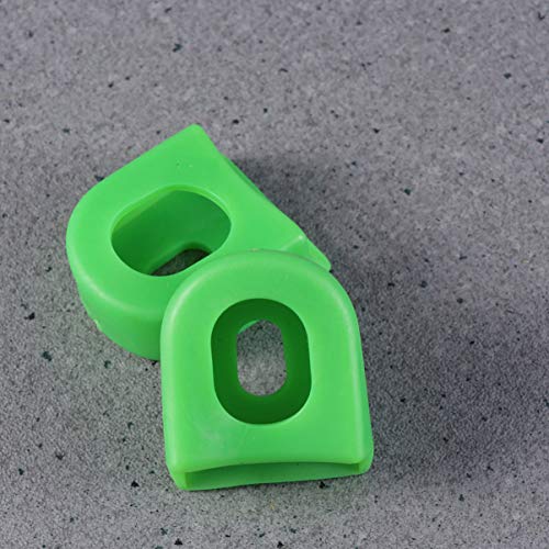 LIOOBO 8Pcs Bicis Universales Botas de Manivela Protectores Bicicleta Manivela Brazo Cubre Piezas de Repuesto a Prueba de Polvo para Bicicletas de Montaña Bicicletas de Carretera MTB (Verde)