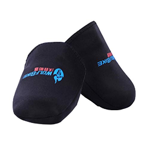 LIOOBO Cubierta de Zapatos de Ciclismo cubrebotas de Bicicleta Cubierta de Media Zapato de protección contra el Viento a Prueba de Viento de Invierno para Exteriores 1 par (Negro)