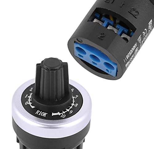 Litensh LA42DWQ 22mm 10k gobernador potenciómetro rotativo Pot inversor resistencia variable velocidad potenciómetro interruptor, 10 K ohmios