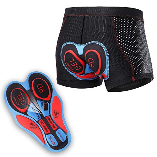 Lixa-da Cycling Shorts Pantalones Cortos de Silicona Ropa Interior Transpirable para Ciclismo con 5D Gel Acolchado MTB Unisexo