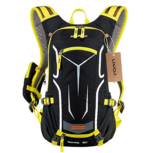 Lixada 18L Mochila de Hombro Hidratación Bolsa de Agua, con Cubierta de Lluvia, Impermeable Respirable Ultraligero, Ciclismo Bicicleta Deportes Al Aire Libre Viajes Alpinismo