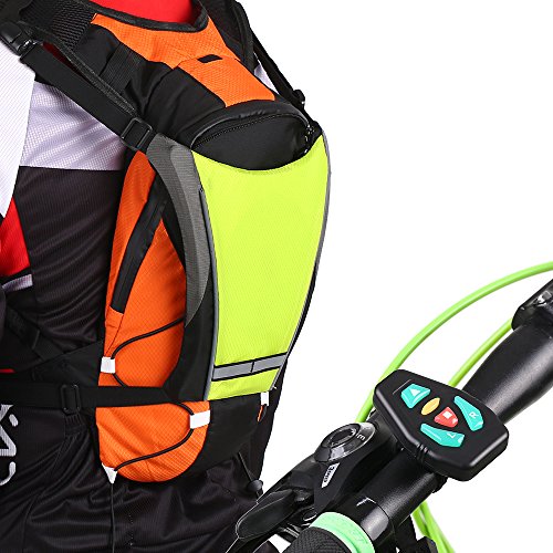 Lixada Chaleco de Ciclismo Mochila Reflectante Recargable USB con LED Intermitente Control Remoto Equipo de Seguridad para Ciclismo Correr Caminar Trotar