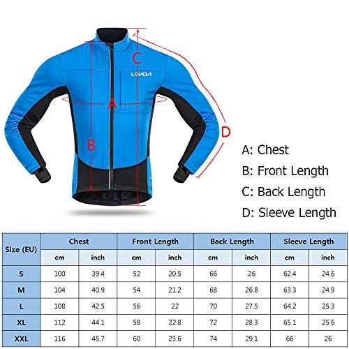 Lixada Chaqueta de Ciclismo Hombre Invierno y Pantalones Ajustados Forro Térmico Cómodo de Lana Cortaviento para Invierno Otoño