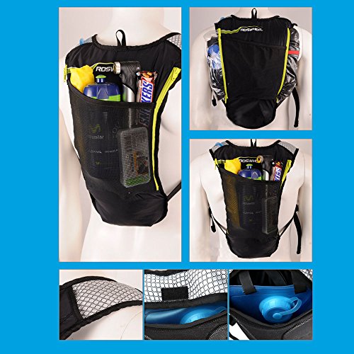 Lixada Mochila Hidratación 5L Mochila + 2L Bolsa de Agua Súper Ligero para Bicicleta Ciclismo Senderismo Excursionismo