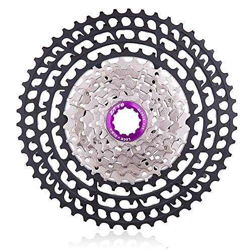 Lixada MTB 10/11 Speed Cassette 11-50T Amplia Relación Ultra Luz 350g CNC Rueda Libre Bicicleta de Montaña Piezas (10 Speed)