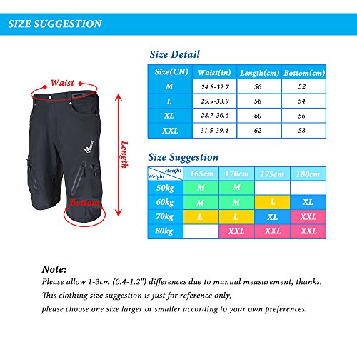 Lixada Pantalones cortos de ciclismo - pantalones cortos transpirables de MTB + acolchado 3D para ciclismo, carrera, gimnasio y entrenamiento al aire libre para hombre [grande] [azul]