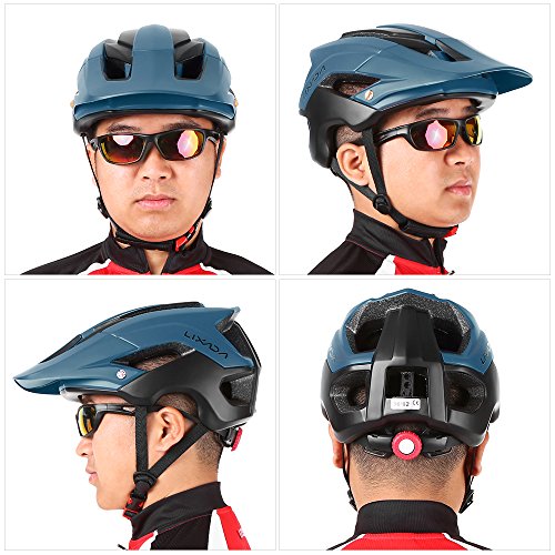 Lixxada Casco de Ciclismo de Montaña Casco Protector Ultraligero de Seguridad Deportiva 13 Orificios de Ventilación (Verde Oscuro + Negro)