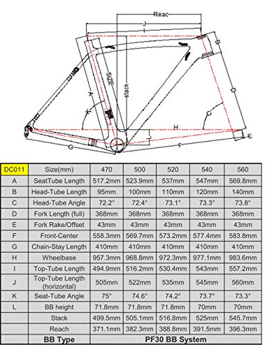 LJHBC Cuadros de Bicicleta Cuadro de Bicicleta de Carretera de Fibra de Carbono 750g súper Ligero Cuadro de Carretera 700C Conjunto de muñeca (Color : Red, Size : 47cm)