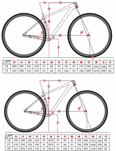 LJHBC Cuadros de Bicicleta Eje de Barril Cuadro de Bicicleta de montaña de Fibra de Carbono Bicicleta Ligera de Velocidad Variable Cuadro de Bicicleta de montaña Fuera del Camino (Size:29x17in)