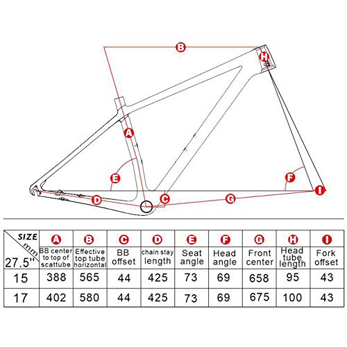 LJHBC Cuadros de Bicicleta Fibra de Carbono T800 Cuadro de Bicicleta de montaña Cuadro de Clase EPS Todoterreno XC Eje de Barril de liberación rápida Universal 27.5 / 29ER Opcional (Size : 29x19in)