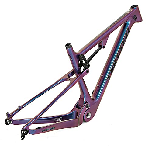 LJHBC Marco de Bicicleta Cuadro de Bicicleta de montaña de Fibra de Carbono 29ER Clase Todoterreno XC Bicicleta con Amortiguador (Sin Amortiguador)(Size:29x17in)