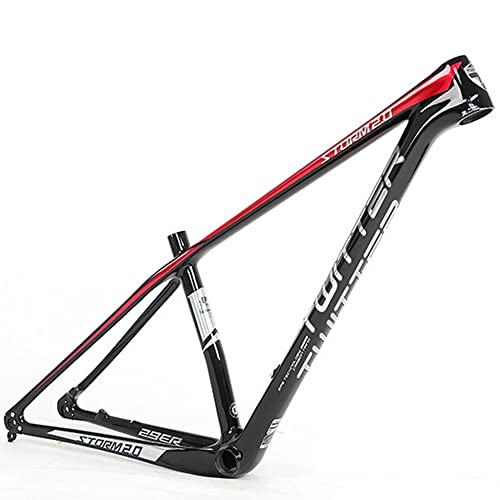 LJHBC Marco de Bicicleta Cuadro de Bicicleta de montaña de Fibra de Carbono Clase Todoterreno XC Versión de Barril Accesorios Marco 27,5 / 29ER(Size:27.5x17in)