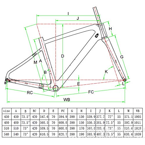 LJHBC Marco de Bicicleta Freno de Disco Fuera del Camino 700 * 45C Cuadro de Carretera de Fibra de Carbono con Manillar Adaptarse a BB86 (Size : 54cm)