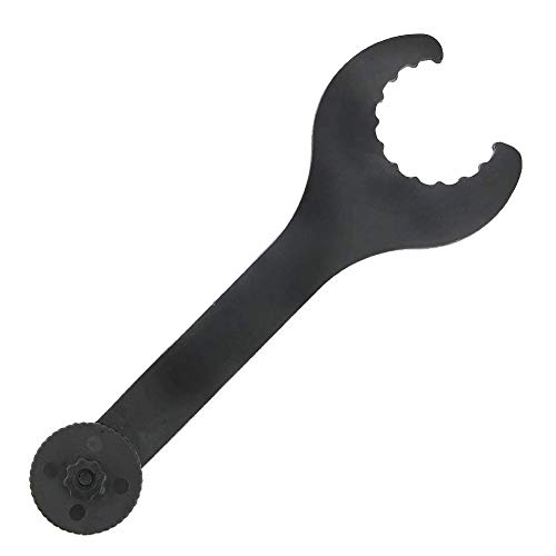 Llave Eje Pedalier Para Bicicleta, Llave de bicicleta Llaves Para Desmontar Pedalier, Llave Pedalier Hollowtech Con Adaptador De Plastico, Utensilio Para Instalar Y Desmontar El Eje Pedalier - Negro