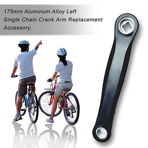 LLMZ Brazo De Manivela 1 pcs Manivela De Bicicleta De Aleación para Bicicleta De Montaña y Carretera Negro 175 mm