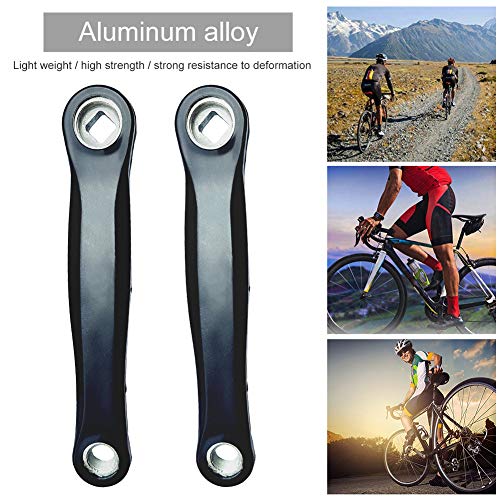 LLMZ Brazo De Manivela 1 pcs Manivela De Bicicleta De Aleación para Bicicleta De Montaña y Carretera Negro 175 mm