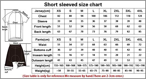 LLYY Maillot Ciclismo Hombre+Culotte Ciclismo Culote Bicicleta，Ropa de Ciclismo 20D Gel Pad Shorts Bike Jersey Set Ropa para hombre-A03_XXL