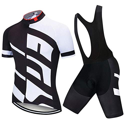 LLYY Maillot Ciclismo Hombre+Culotte Ciclismo Culote Bicicleta，Ropa de Ciclismo 20D Gel Pad Shorts Bike Jersey Set Ropa para hombre-A03_XXL