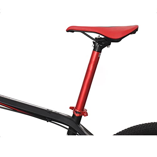 LMLJUX Tija de sillín de Bicicleta, TIJA de Ciclismo MTB de Carretera para Silla de Montar 31.6mm * 400 mm Tija de sillín aleación de Aluminio,Rojo