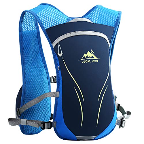 Local Lion 5.5L Mochila de Running Deportes Mochila para Hidratación de Chaleco Súper Ligero para Bicicleta Senderismo Correr Acampar Caminar (Azul-1)