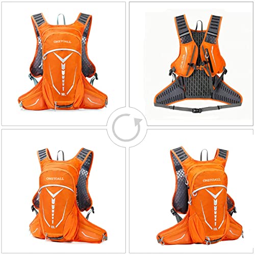 Local Lion Mochila de Ciclismo 12L/18L Unisex Impermeable con Funda de Casco, Adecuado para Senderismo Running Montanismo Camping Viaje Deporte al Aire Libre