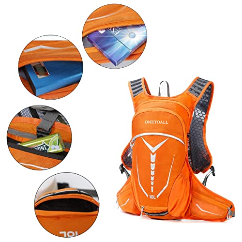 Local Lion Mochila de Ciclismo 12L/18L Unisex Impermeable con Funda de Casco, Adecuado para Senderismo Running Montanismo Camping Viaje Deporte al Aire Libre