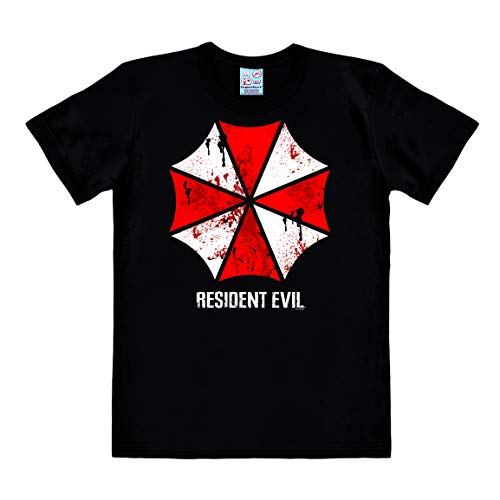 Logoshirt - Pelicula - Resident Evil - Umbrella - Camiseta Hombre - Negro - Diseño Original con Licencia, Talla M