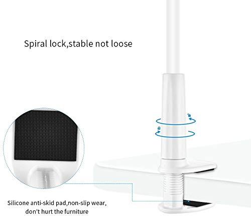 LONZOTH Soporte para teléfono móvil, Teléfono Móvil Soporte Cuello de Cisne Soporte Universal Soporte para iPhone Smartphone Teléfono Móvil (Phone Stand|White)