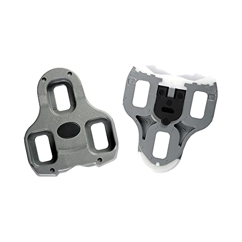 LOOK Cycle - Calas de Ciclismo KEO Grip con Función de Memoria de Posicionador - Compatible con Todos los Pedales del Mercado - Superficie de TPU Antideslizante - Libertad Angular de 4,5° - Color Gris