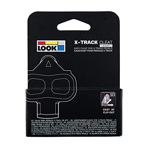 LOOK Cycle - Calas X-Track Easy - Desenganche Multidireccional - Ultra Compacto - Ligeras - Libertad Angular 6° - Calas para MTB, Compatible con Todos los Pedales Estándar SPD