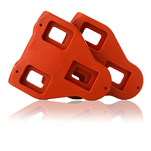 Look Delta Piezas de Bicicleta para Pedales, Set bloccascarpe Delta, Calas para Pedales Compatible con Peloton Look Delta (9 ° de Angular Freedom) Calas Ciclismo Velo (Red,1-Pack)