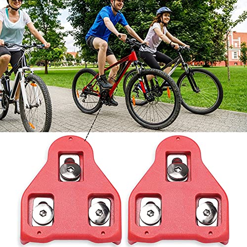 Look Delta Piezas de Bicicleta para Pedales, Set bloccascarpe Delta, Calas para Pedales Compatible con Peloton Look Delta (9 ° de Angular Freedom) Calas Ciclismo Velo (Red,1-Pack)