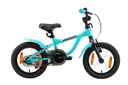 LÖWENRAD Bicicleta Infantil para niños y niñas a Partir de 3-4 años | Bici 14" Pulgadas con Frenos | Turquesa